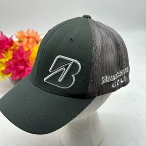Bridgestone Golf Gray Baseball Golf Trucker Hat Adjustable HT5036E
